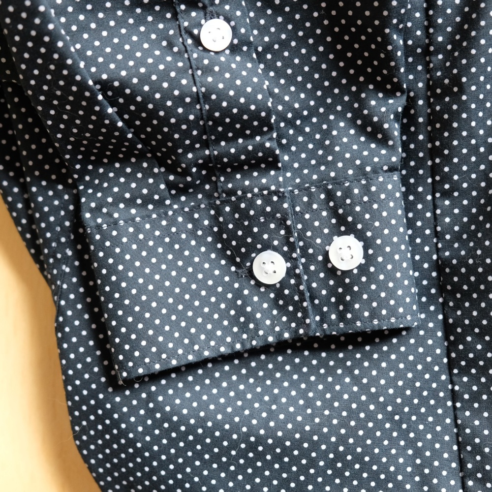 H&M Blue and White Polka Dot Button Up Shirt - Picture 4 of 4